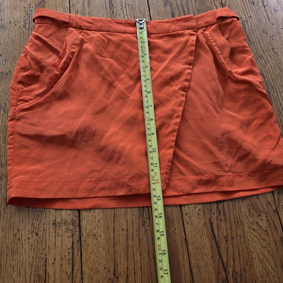 Jenni Kayne Orange Wrap Mini Skirt - Picture 6 of 6